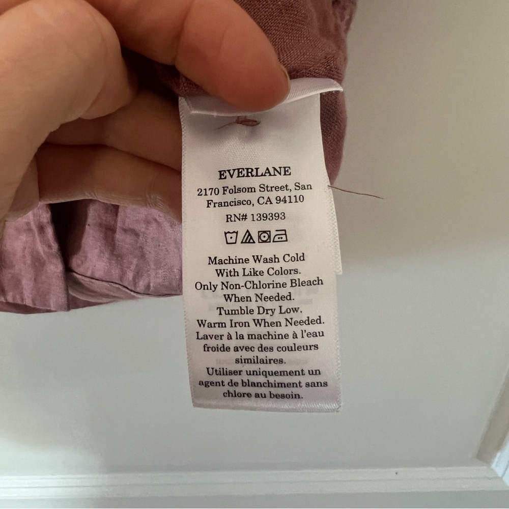 Everlane The Notch Shirt In Linen Dusk Rose - Discontinued - Picture 11 of 12